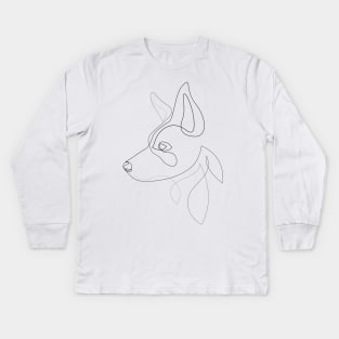 Border Collie 2 - one line drawing Kids Long Sleeve T-Shirt